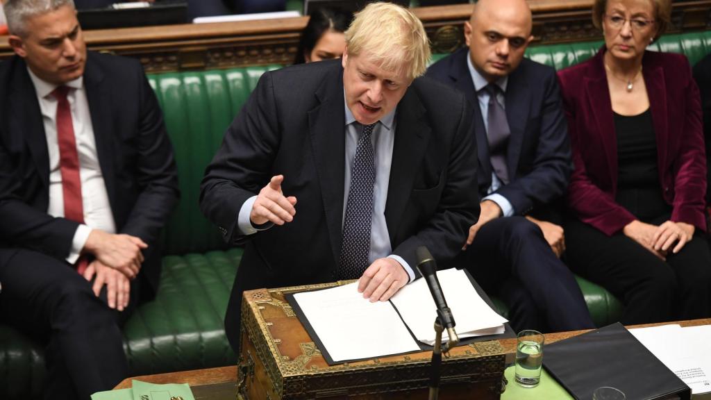 El primer ministro británico en el Parlamento este sábado