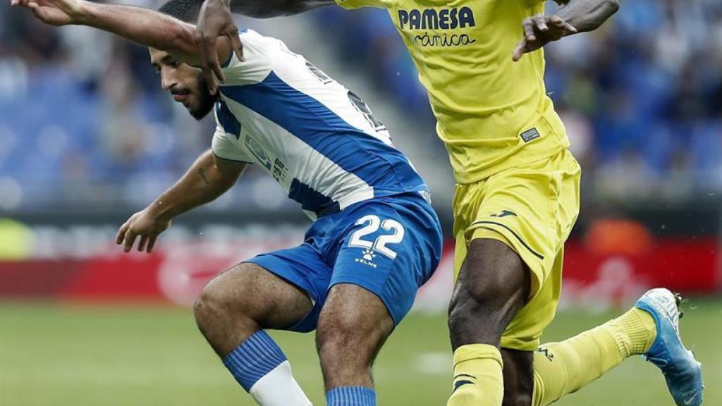 Matías Vargas y Ekambi, en el Espanyol - Villarreal de La Liga