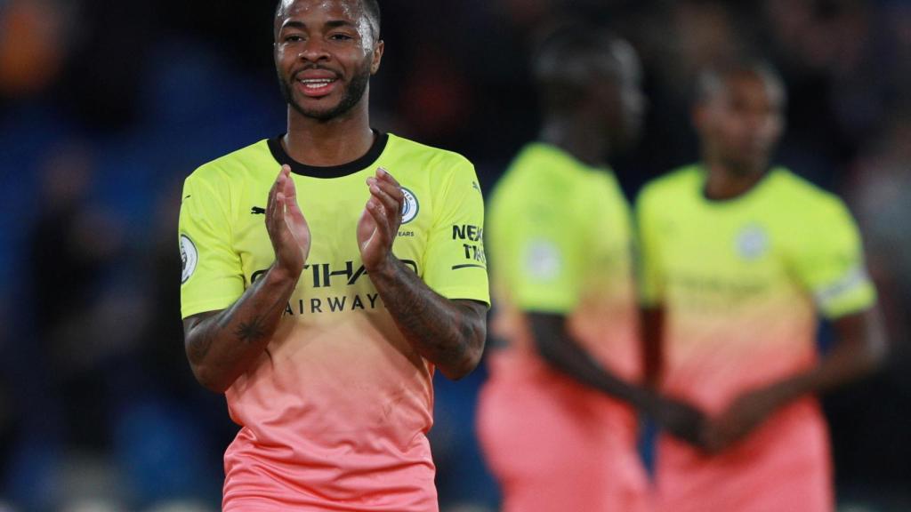 Raheem Sterling, en un partido del Manchester City
