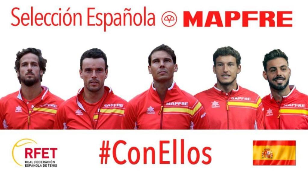 Rafa Nadal, Feliciano López, Pablo Carreño, Roberto Bautista y Marcel Granollers.
