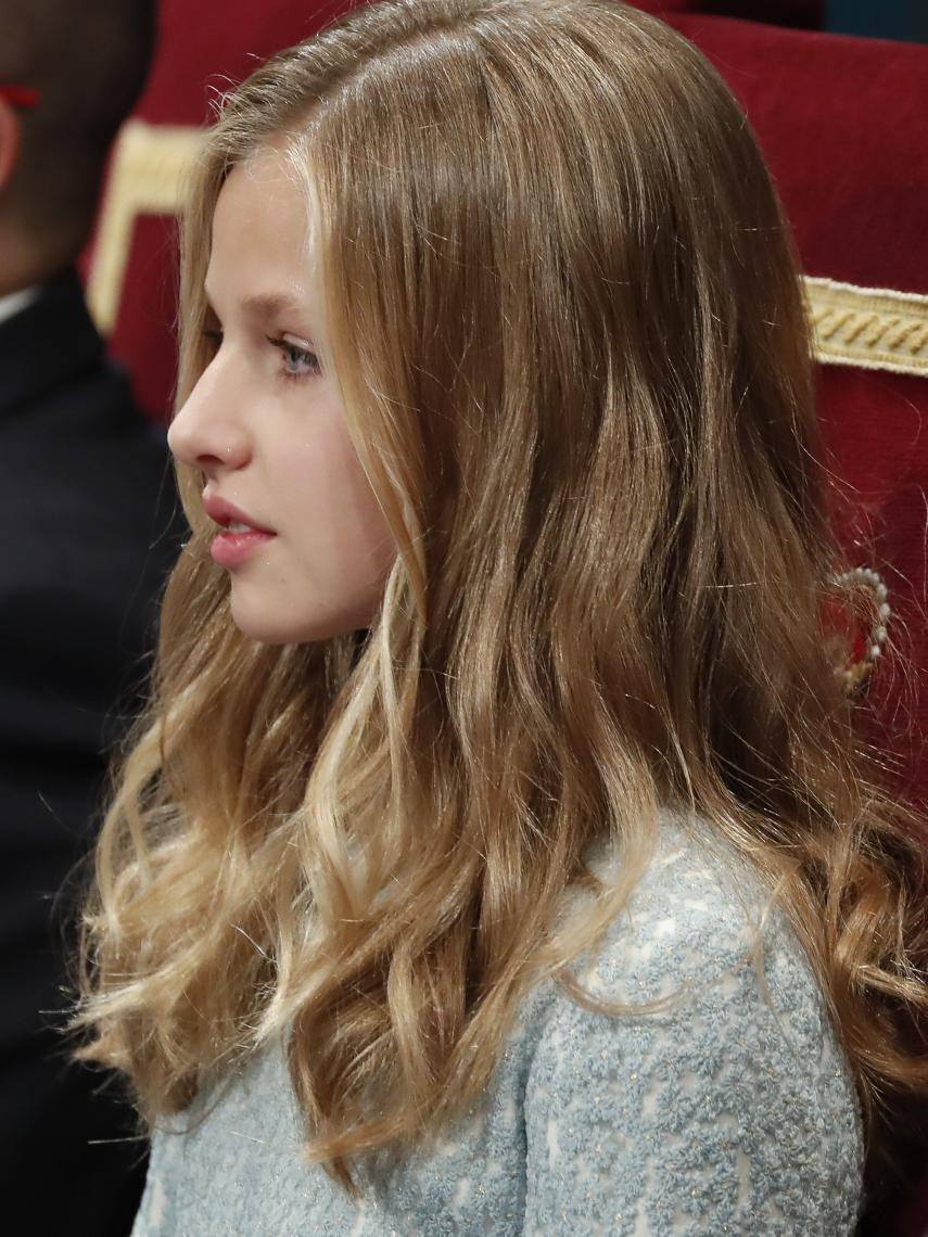 Perfil 'real' de la princesa de Asturias, que poco tiene que ver con el tallado en la moneda.