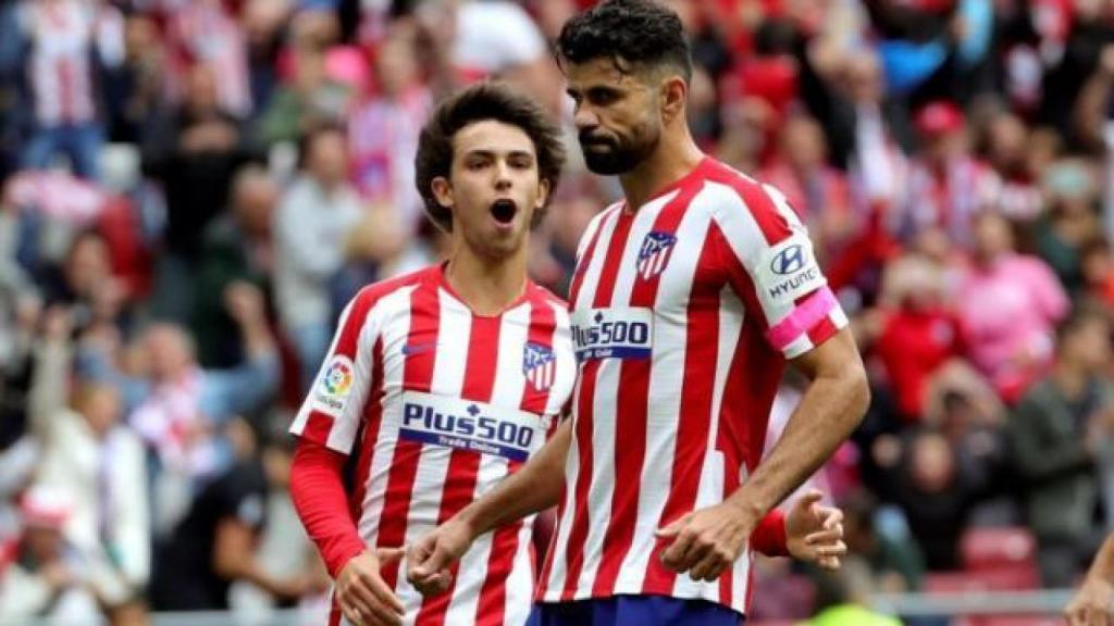 Diego Costa y Joao Felix en el partido frente al Valencia
