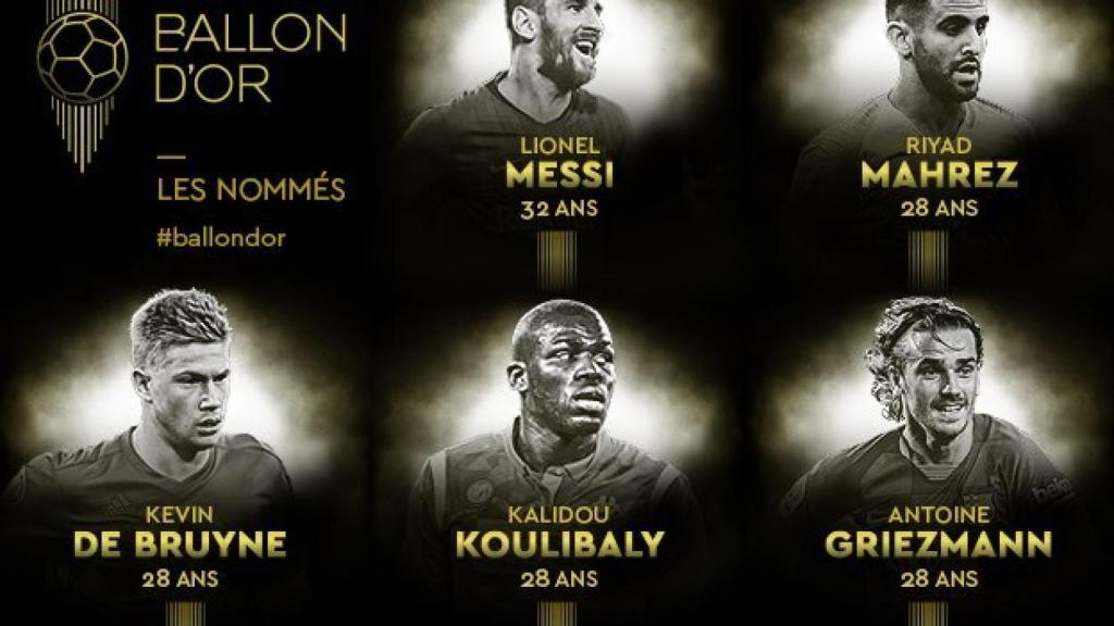 Nominados al Balón de Oro 2019
