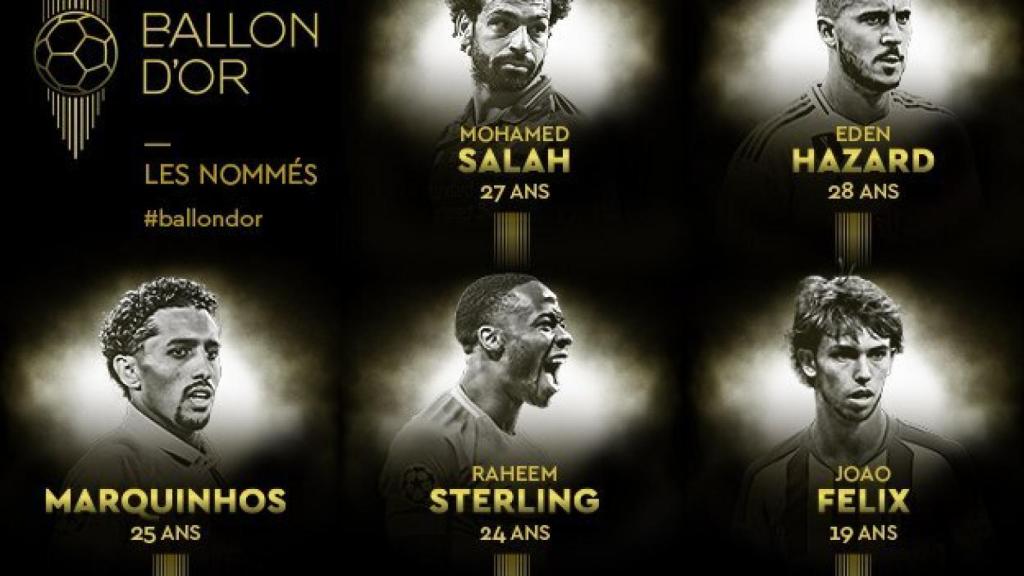 Nominados al Balón de Oro 2019