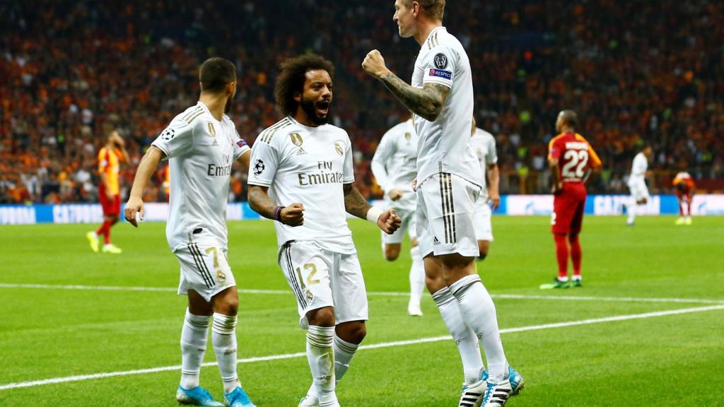 Kroos celebra el gol