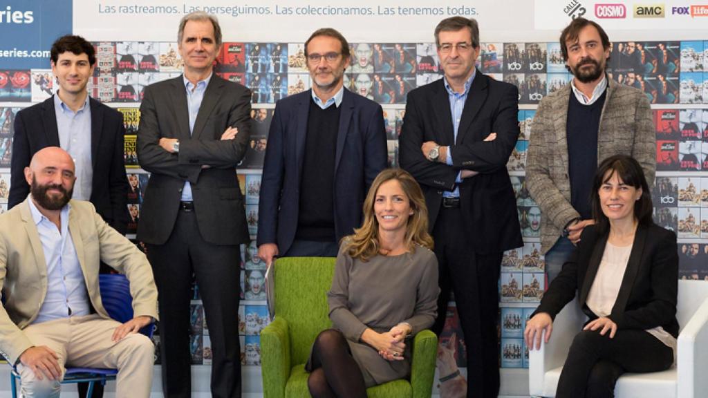 Los directivos de los canales de Movistar+ en la presentación del Festival de Series 2015