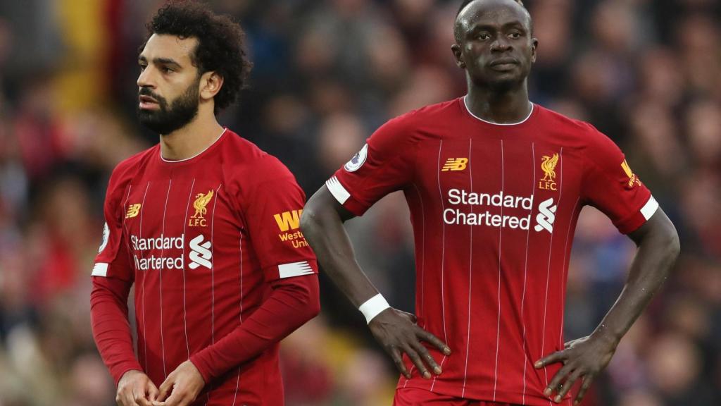 Mohamed Salah y Sadio Mané, en un partido