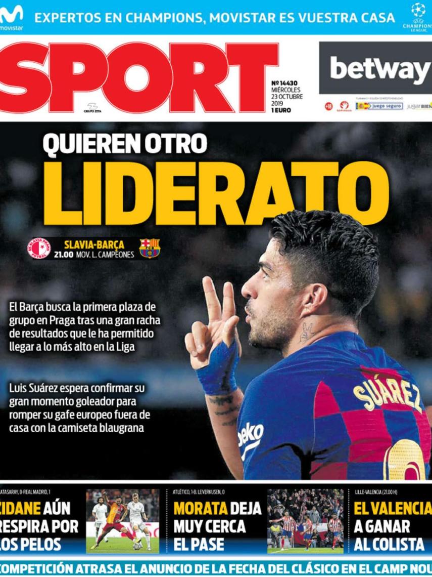 Portada SPORT (23/10/2019)