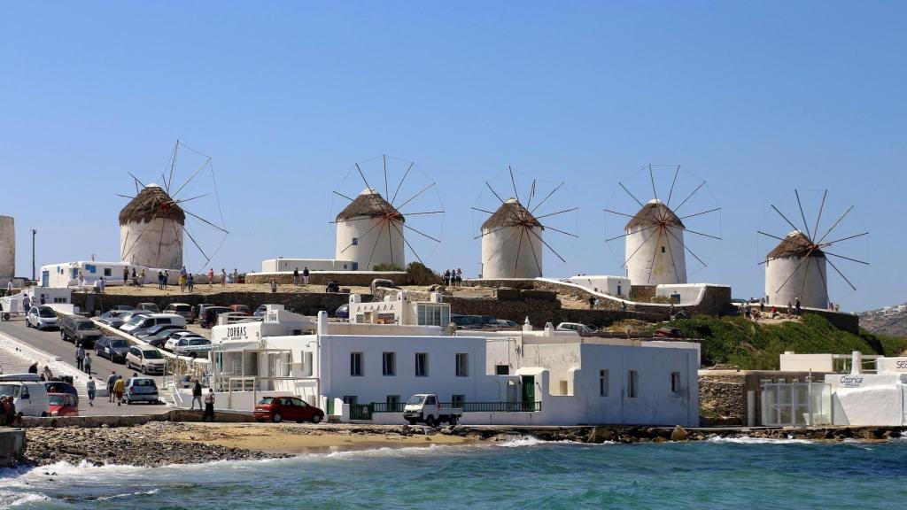 Molinos de viento de Mykonos.