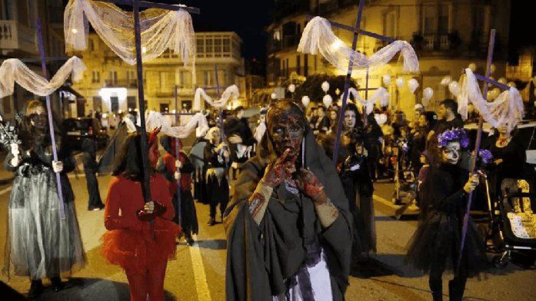 Imagen de archivo de una fiesta de Samaín en Ribadavia