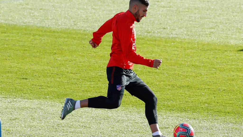 Koke, durante el entrenamiento