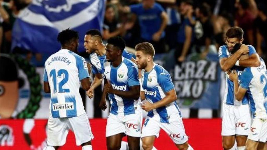El Leganés celebra un gol