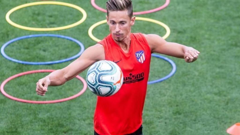 Marcos Llorente, en un entrenamiento
