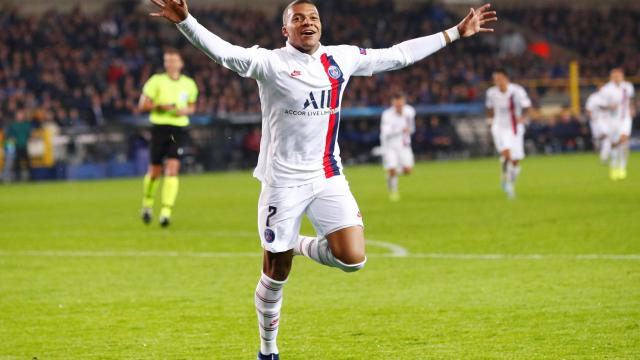 Kylian Mbappé, en un partido del PSG