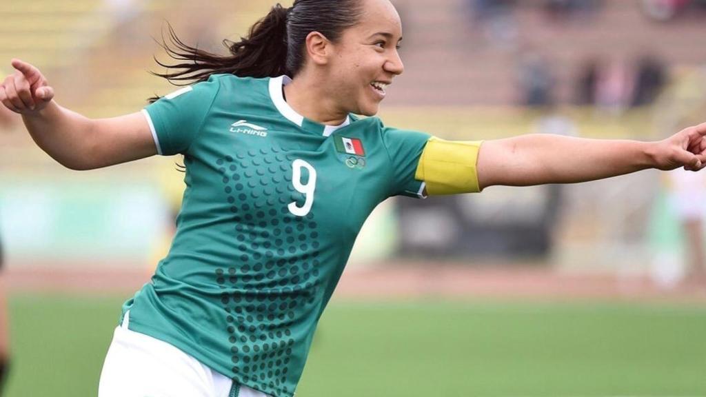 Charlyn Corral, en un partido con la selección de México