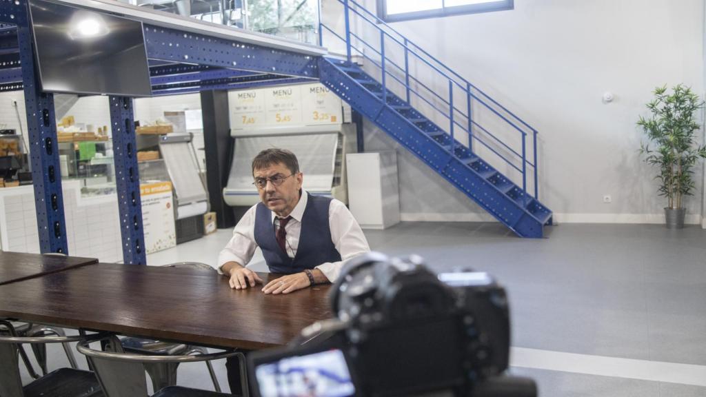Un momento de la entrevista con Juan Carlos Monedero.