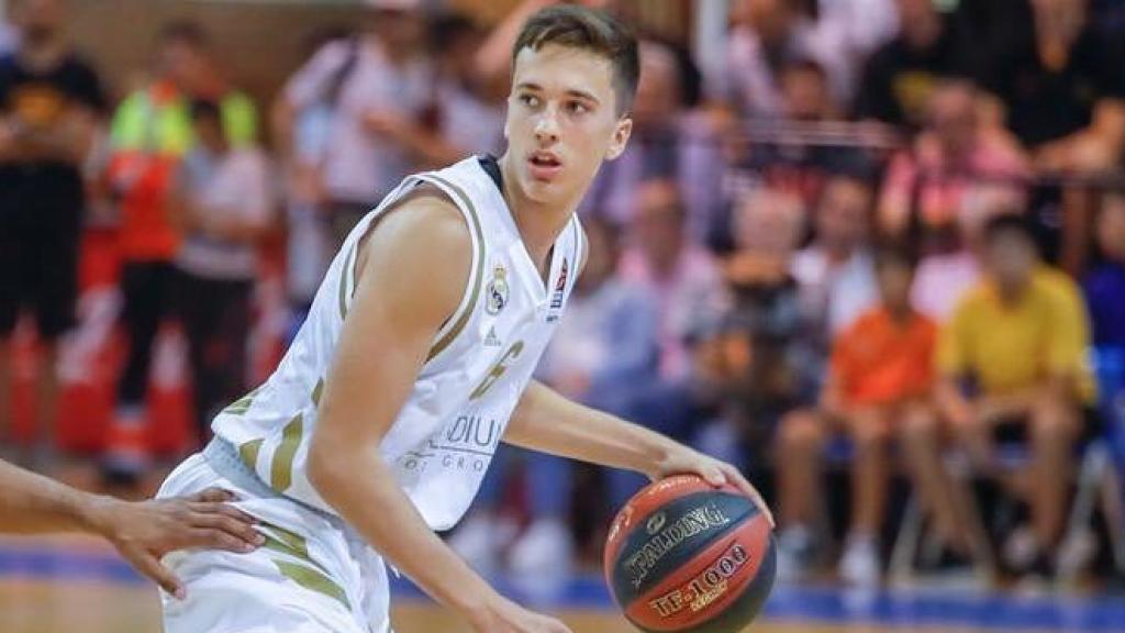 Matteo Spagnolo, en un partido del Real Madrid