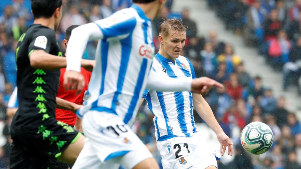 Odegaard, en el partido contra el Real Betis