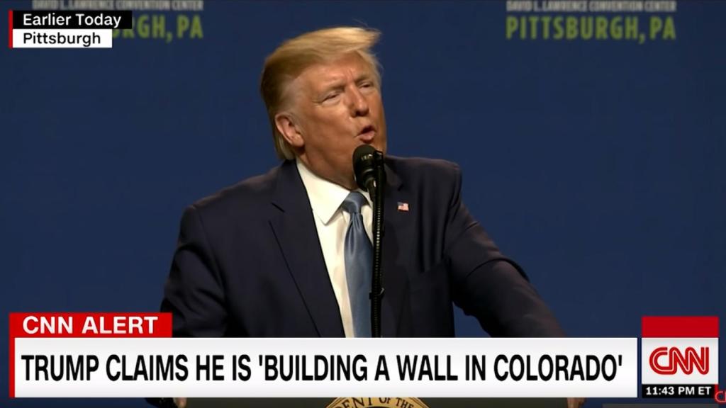 Donald Trump en pleno gazapo geográfico.