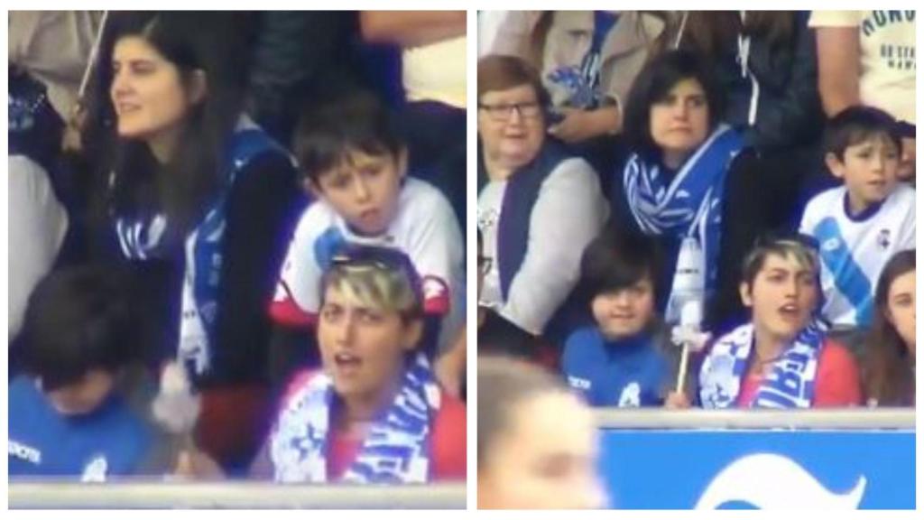 La celtiña que se deja la voz animando al Dépor femenino