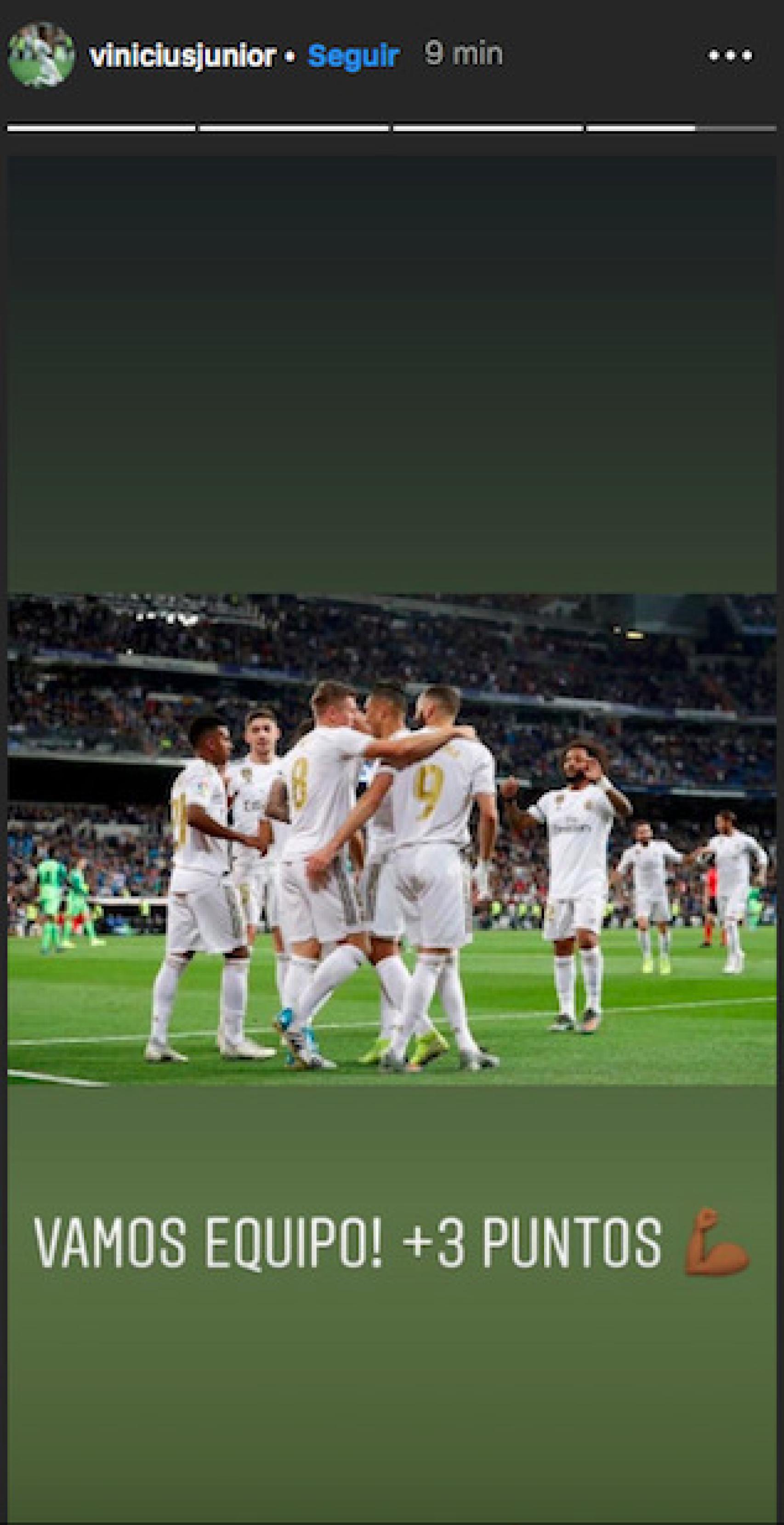 El mensaje de Vinicius tras el partido contra el Leganés