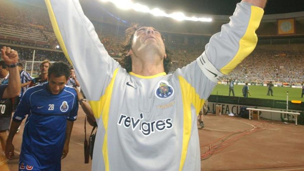 Vítor Baía, en un partido del Oporto