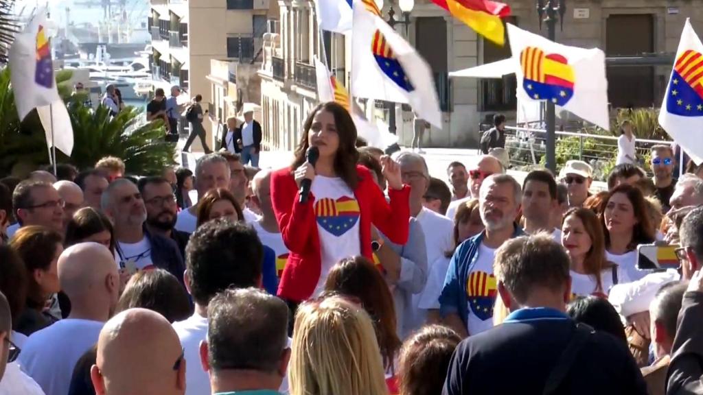 Inés Arrimadas, de mitin en Tarragona.