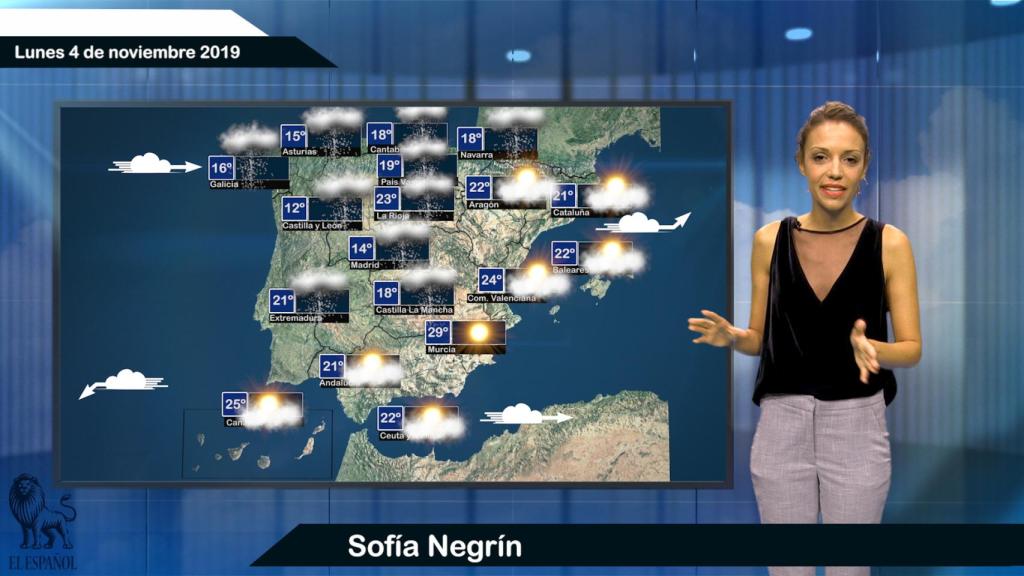 Fotograma de la predicción del tiempo de este lunes.