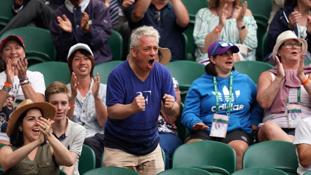 Bercow durante un partido en el torneo de Wimbledom.