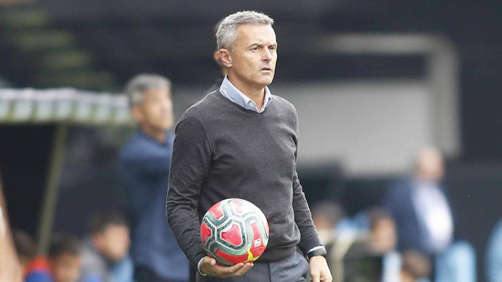 Fran Escribá, durante un partido del Celta