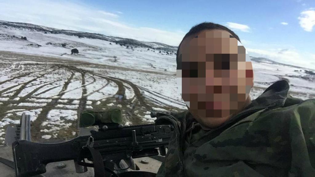 Joaquín Hipólito en una de las maniobras de la Legión.