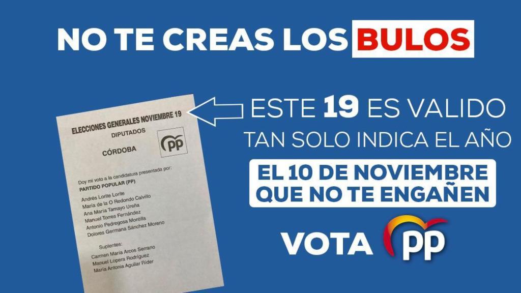Imagen difundida por el PP.