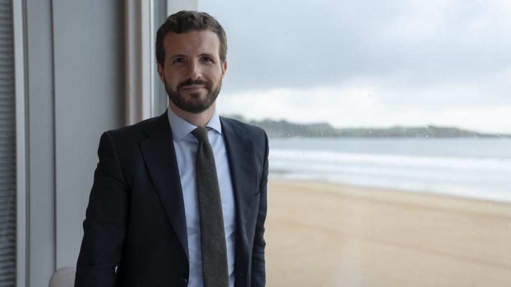 Pablo Casado, en un momento previo a la entrevista con EL ESPAÑOL.