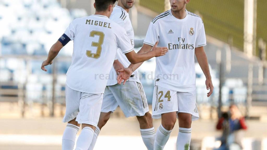 Miguel Gutiérrez, tras hacer el segundo gol del Madrid