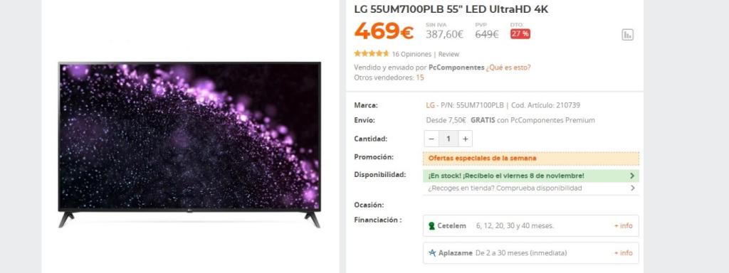 Televisor LG en PC Componentes