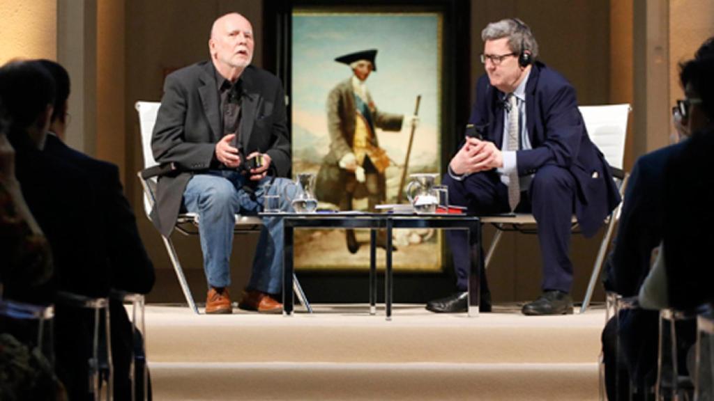 Adam Zagajewski y Juan Manuel Bonet. Foto: Fundación BBVA