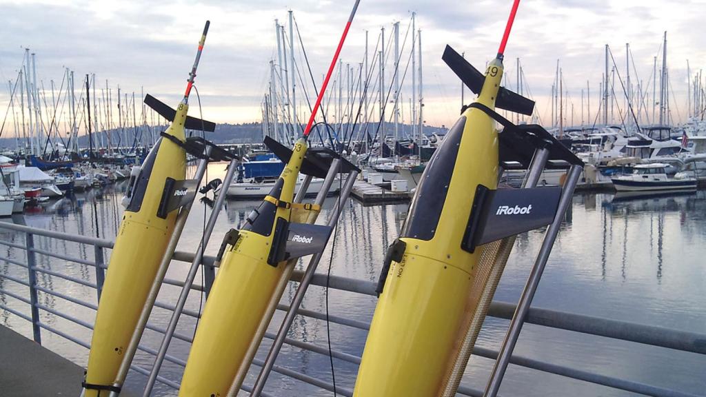 El modelo de robot marino de iRobot, listo para navegar.