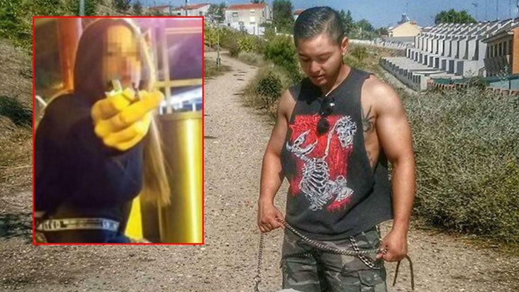 El descuartizador junto a su víctima, en un montaje.