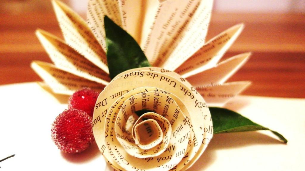 Flores de papel con la técnica del origami