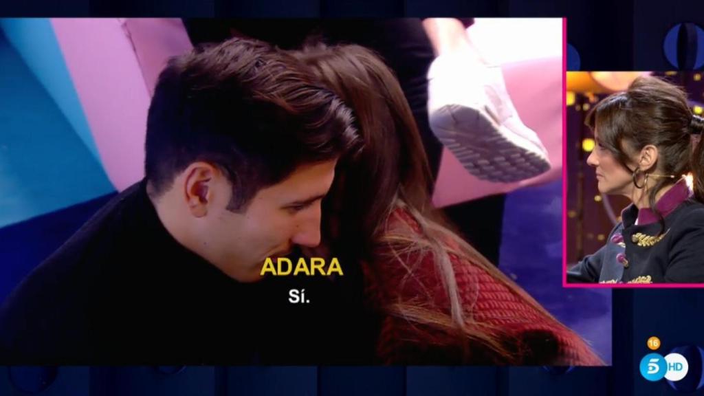 Detalle del momento en el que Adara ha reconocido que estaba enamorada de Gianmarco.