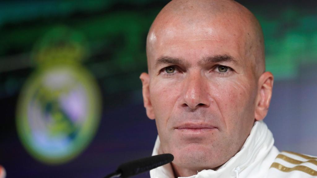 Zidane, en rueda de prensa con el Real Madrid