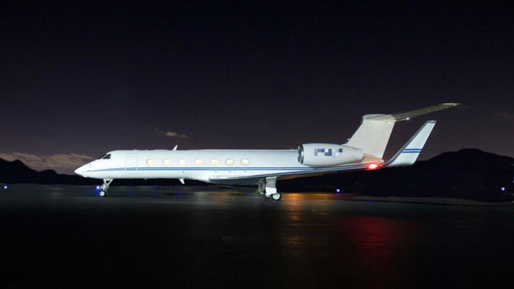 Exterior del avión privado de Julio Iglesias.