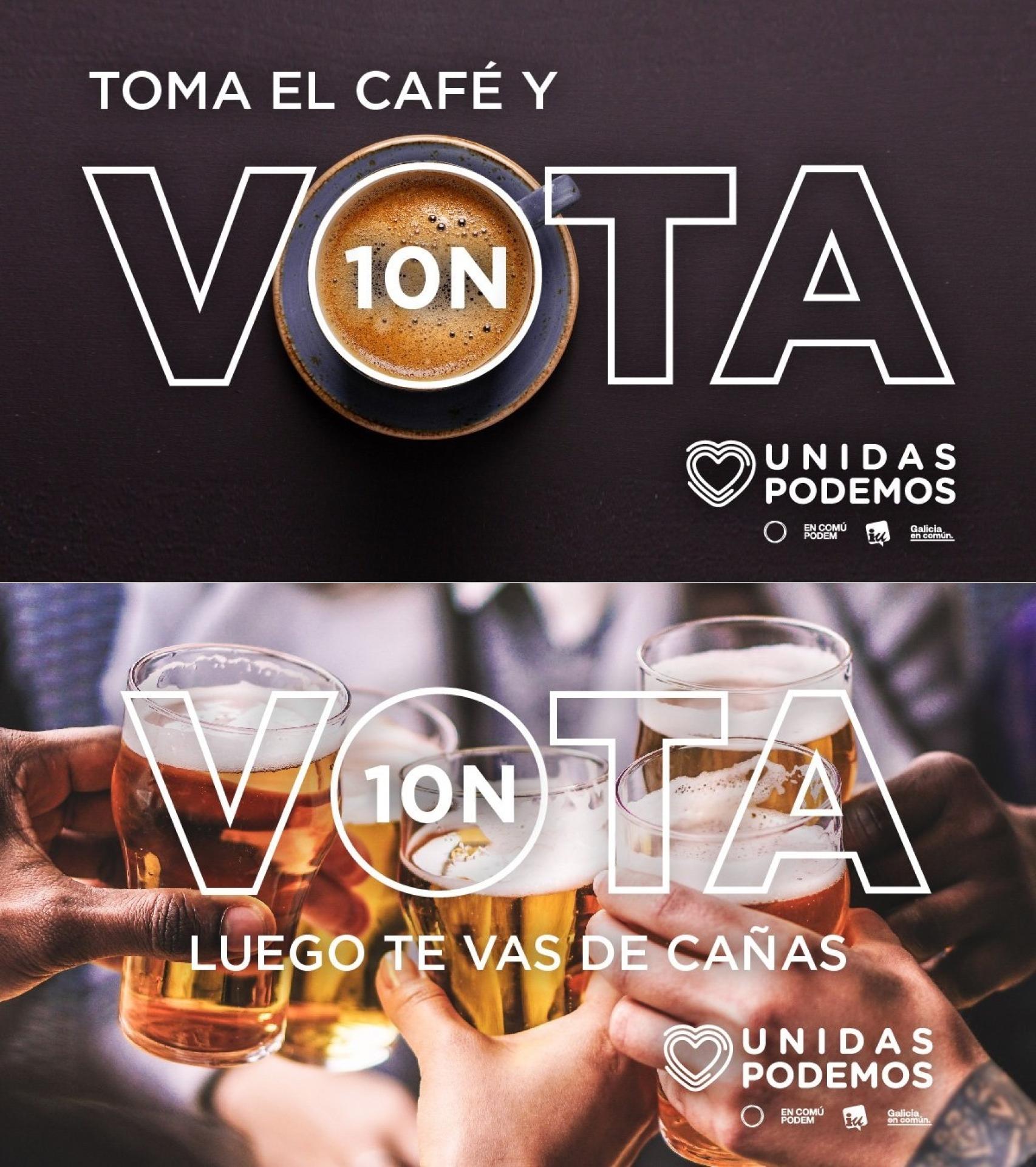 Imágenes de Unidas Podemos compartidas en redes.