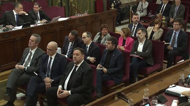 Los acusados del 'procés', durante el juicio ante el Tribunal Supremo./