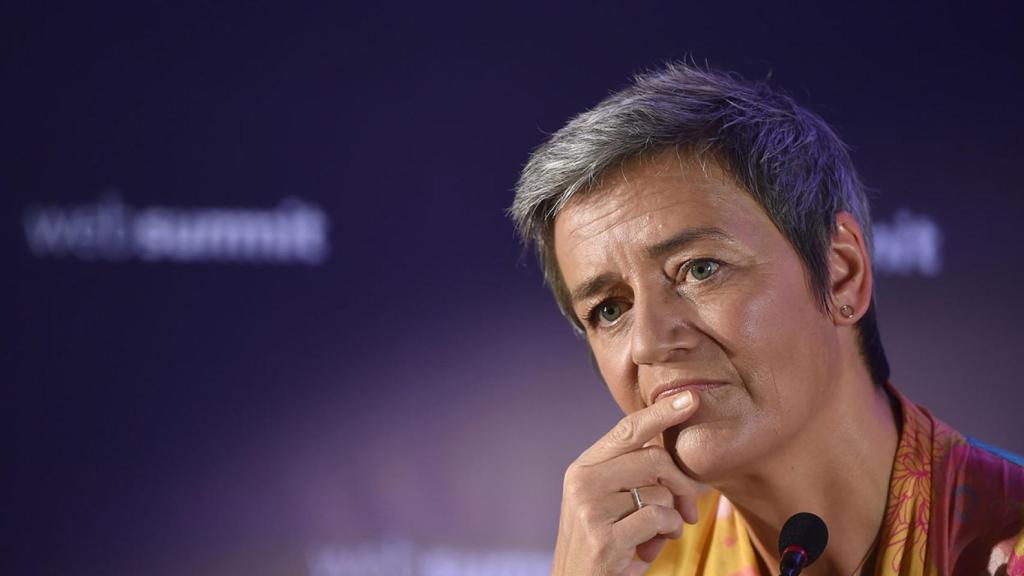 La comisaria europea de Competencia, Margrethe Vestager, en el Web Summit.