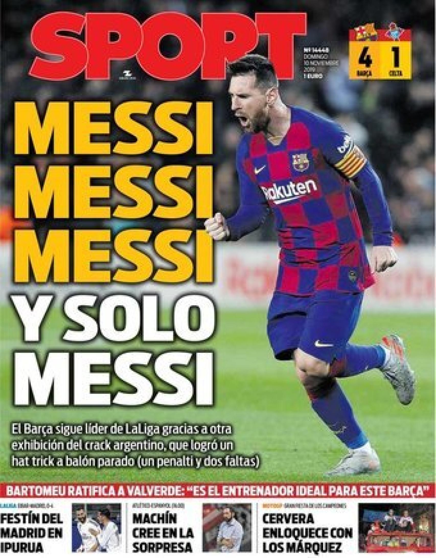 Portada Sport (10/11/2019)