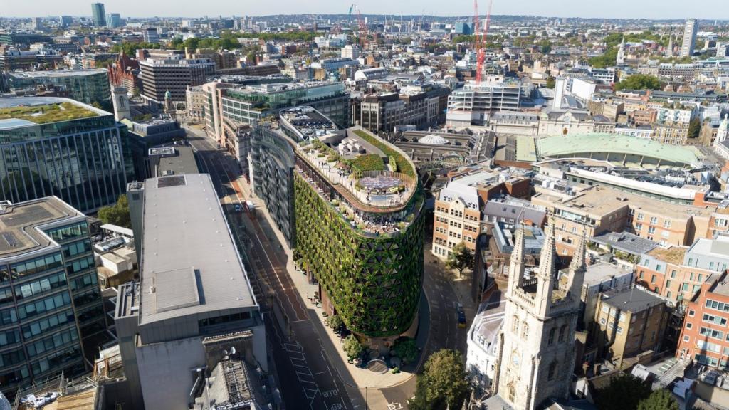 Londres edificio muro verde