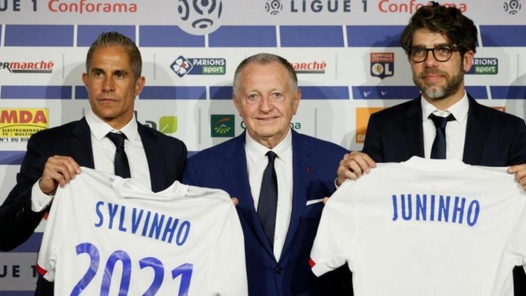 Sylvinho y Juninho en Lyon.