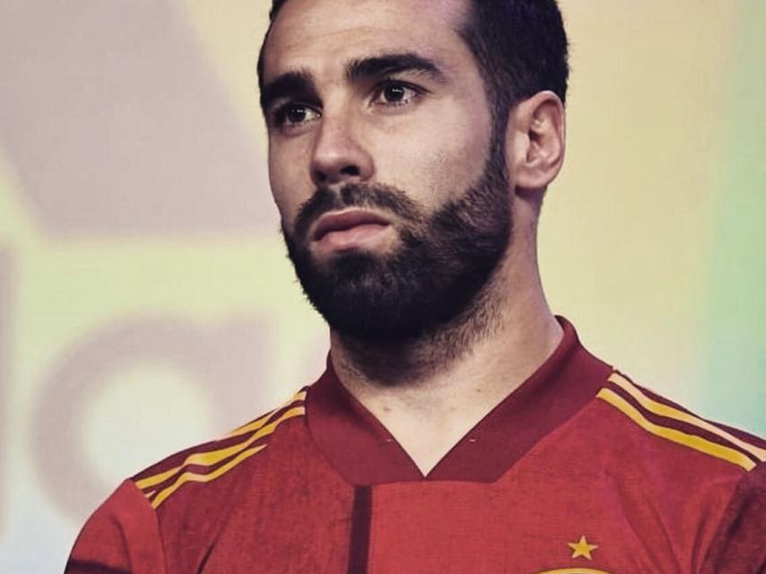 Dani Carvajal, en la presentación de la nueva camiseta