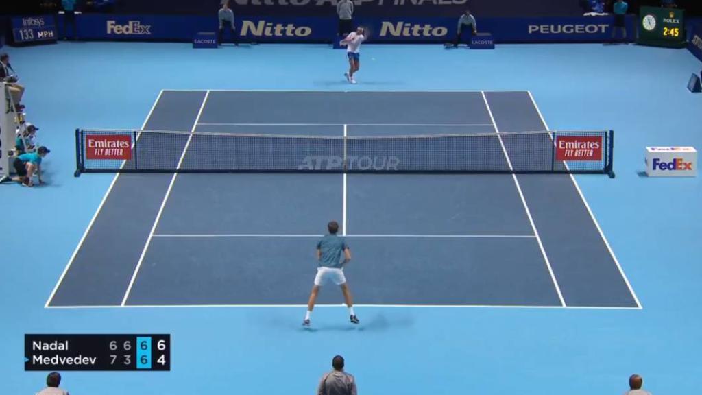 Partido de Rafa Nadal en las ATP Finals 2019